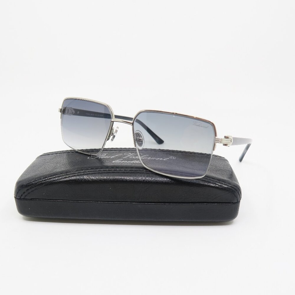Paul Vosheront PV636S C2 23KGP Silver & Grey, Semi Rimless New Men's Sunglasses.